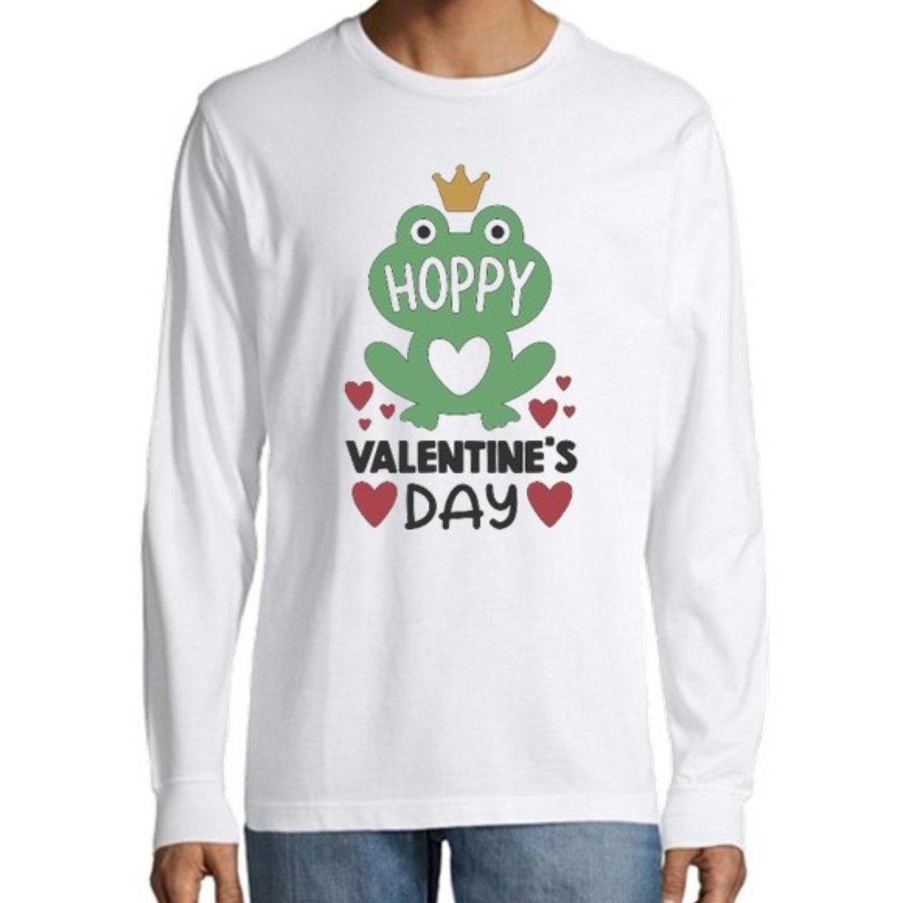 Hoppy Valentines Day Long Sleeve Shirt - Picture 1 of 2